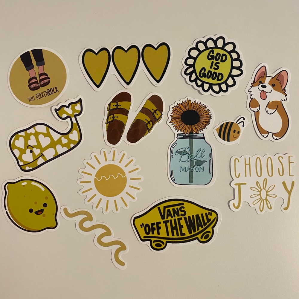 Yellow pack of stickers!